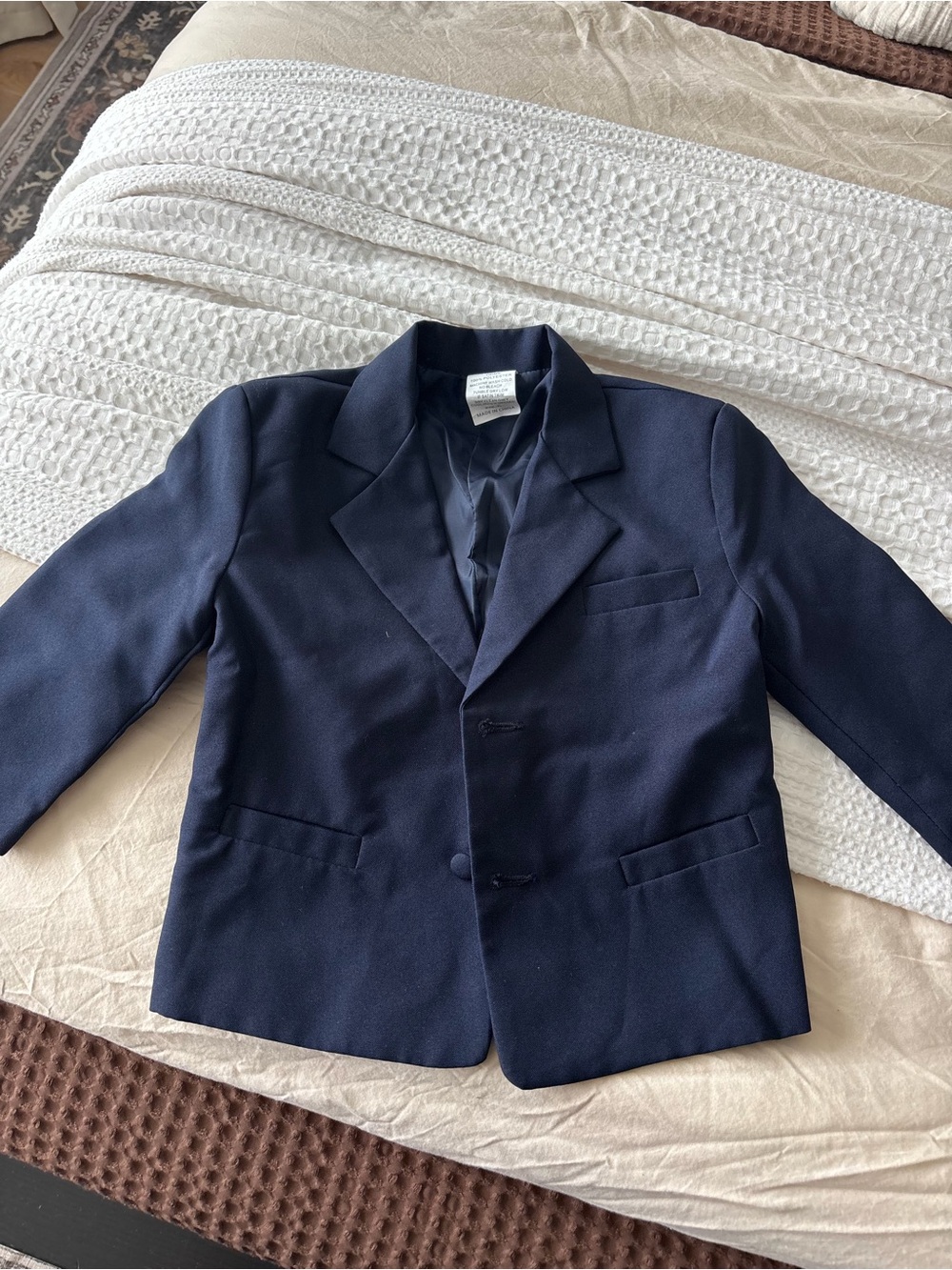 Child’s Navy Blazer - Classic Single-Breasted Suit Jacket
